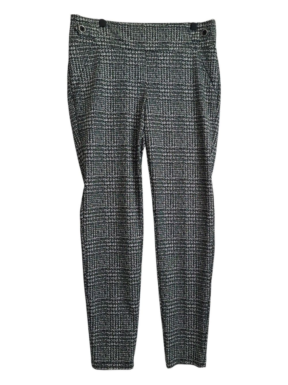 SOHO Apparel Ltd. Black & White Spandex Pull On Pant, Size L